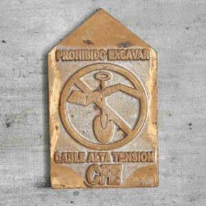 PLACA RECTANGULAR BRONCE FUNDIDO